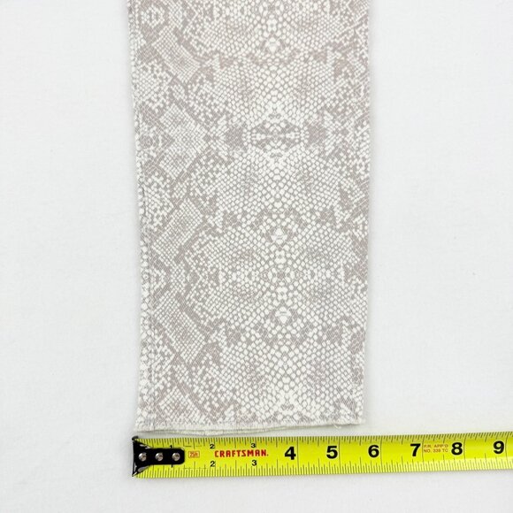 Aritzia Denim Forum Women The Lola Snake Print Light Brown Skinny Crop Jeans 29W - Picture 9 of 12